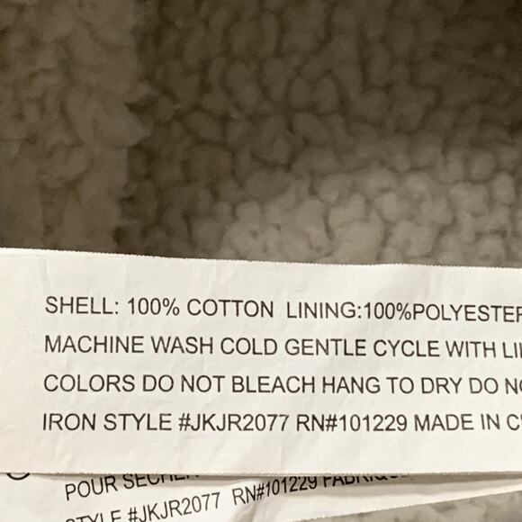 Ashley Vintage Charm Light Wash Sherpa Collar Denim Trucker Jacket Women’s XL - Picture 12 of 13